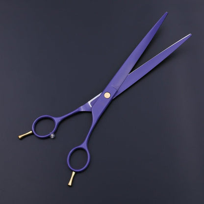 Purple Dragon Professional 8.0-inch Dog Grooming Scissors Set - Straight, Curved & Chunker Shears