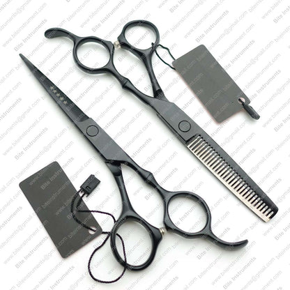 Professional 6.0 inch Barber Hair cutting &Thinning shears with Combs Lether Scissors Case