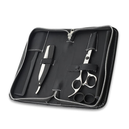 Hair Cutting Scissors & Shears Kit with Razor and Comb Barber Hairdressing Set