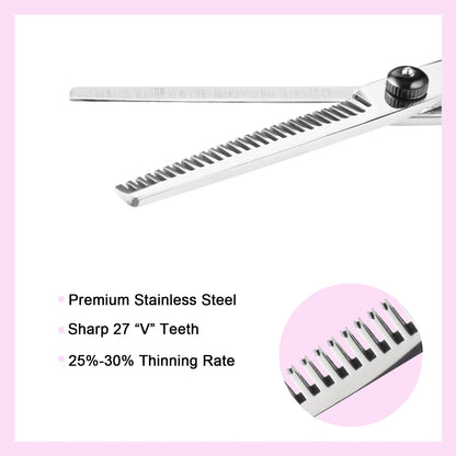 11-Piece Barber Scissors Hairdressing Shears Straight Edge Razor Barber Supplies