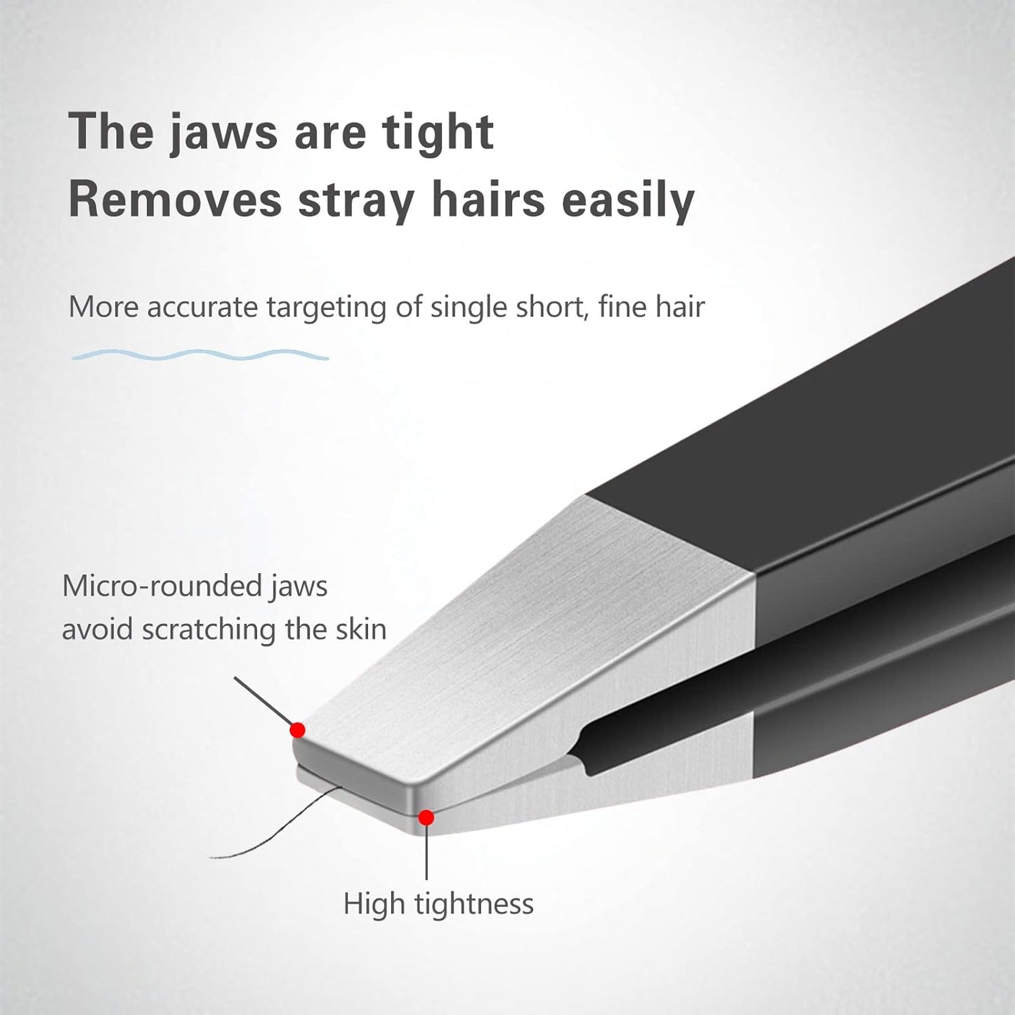 Professional Precision Tweezers For Facial Hair, Eyebrow Tweezer Stainless Steel