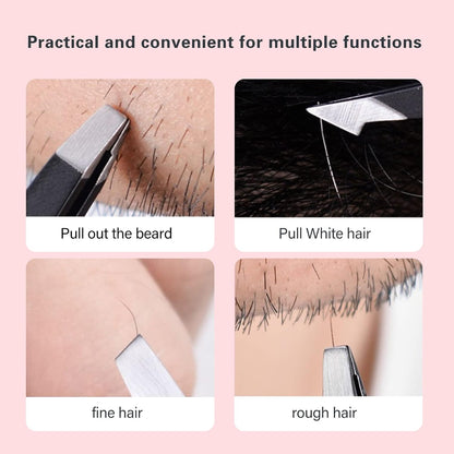 Professional Tweezer Set  Precision Tweezers For Facial Hair, Eyebrow Tweezer Stainless Steel