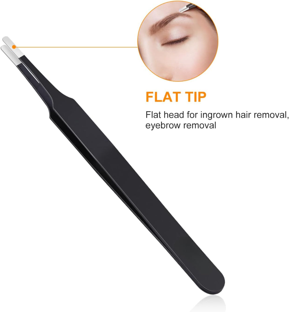 9 Pc Tweezers Set Stainless Steel For Eyelash, Jewelry-Making, etc