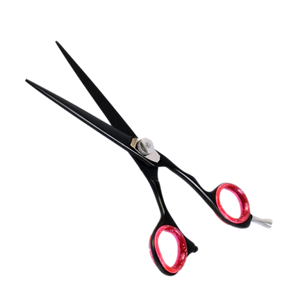 Professional Black Razor Blade Hair Cutting Scissors - 6 Inch