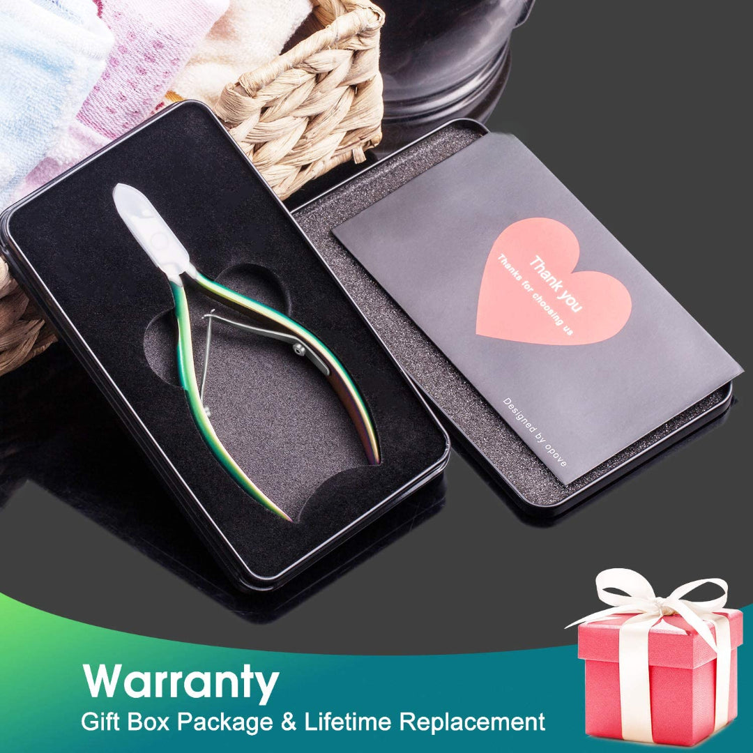 Bite Instruments Multicolor Ergonomic Cuticle Cutter with Non-Slip Grip