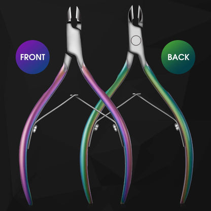 Bite Instruments Multicolor Ergonomic Cuticle Cutter with Non-Slip Grip
