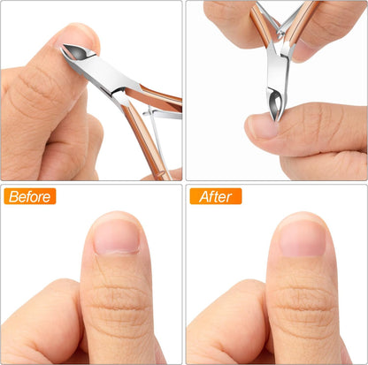 Professional 4Pcs Set Cuticle Nippers Stainless Steel | Bite Instruments