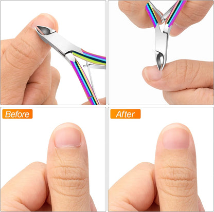 Professional Multicolor 4pcs set Cuticle Nippers Stainless Steel | Bite Instruments