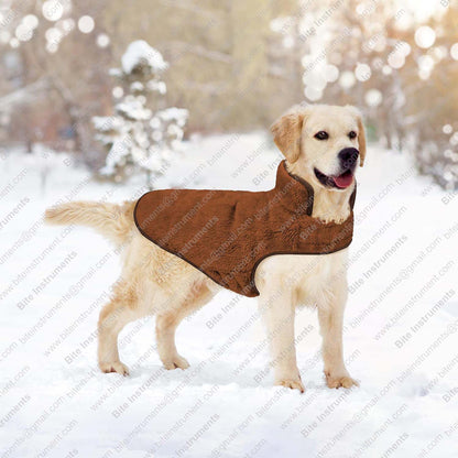 Pet Winter Coat with Harness Ring – Soft, Warm Dog Jacket | Bite Instruments