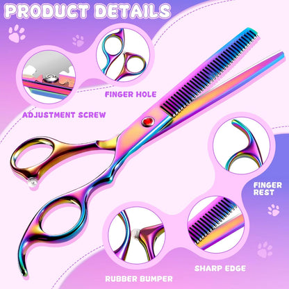 Pet Grooming Scissors Kit – Professional Dog & Cat Hair Cutting Tools | Bite Instruments