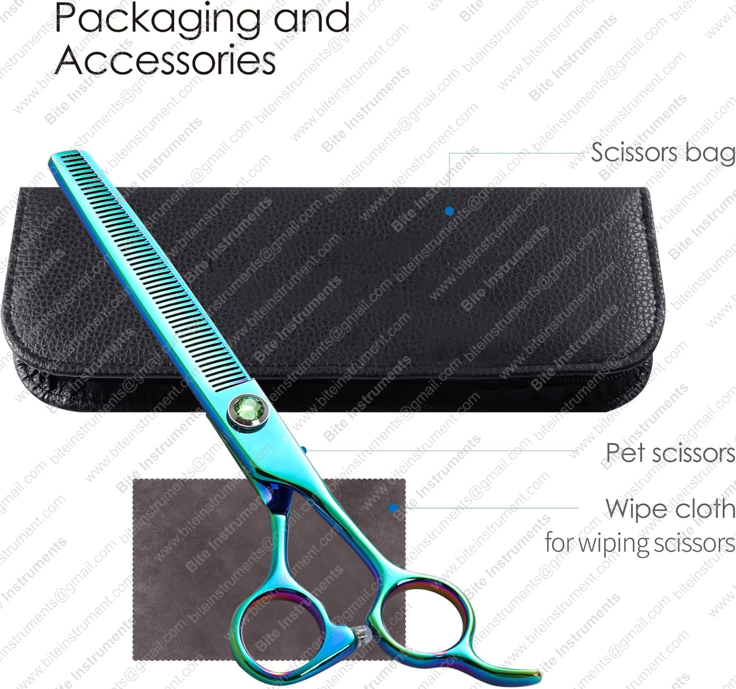 Professional Dog Grooming Thinning Shears 7inch Stainless Steel Blender Scissors
