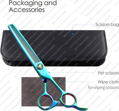Professional Dog Grooming Thinning Shears 7inch Stainless Steel Blender Scissors