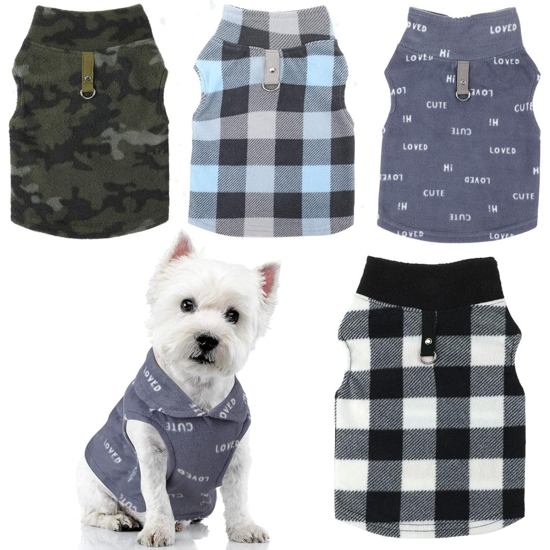 Dog Winter Jacket – Warm Fleece Pet Coat with Leash Ring | Bite Instruments