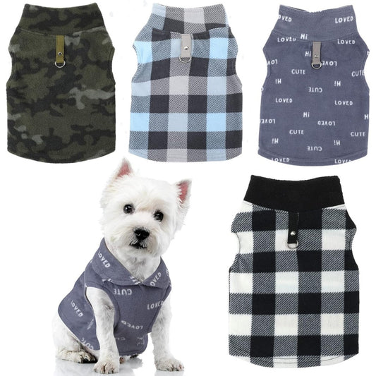 Dog Winter Jacket – Warm Fleece Pet Coat with Leash Ring | Bite Instruments