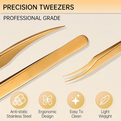 Bite Instruments | Professional Dolphin Eyelash Tweezer - Curved Lash Extension Tool