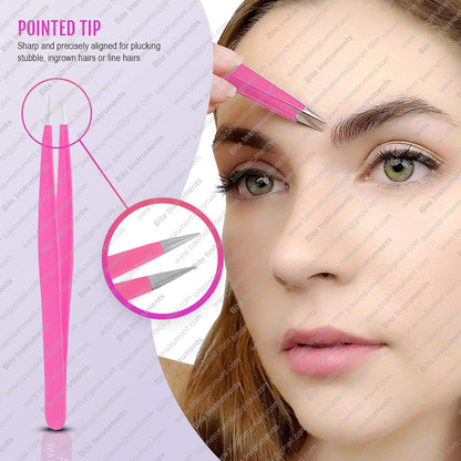 Bite Instruments Professional Precision Tweezers Eyebrow & Facial Hair Removal Tool
