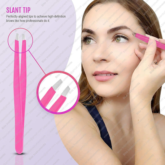 Bite Instruments Professional Precision Tweezers Eyebrow & Facial Hair Removal Tool