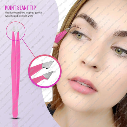 Bite Instruments Professional Precision Tweezers Eyebrow & Facial Hair Removal Tool