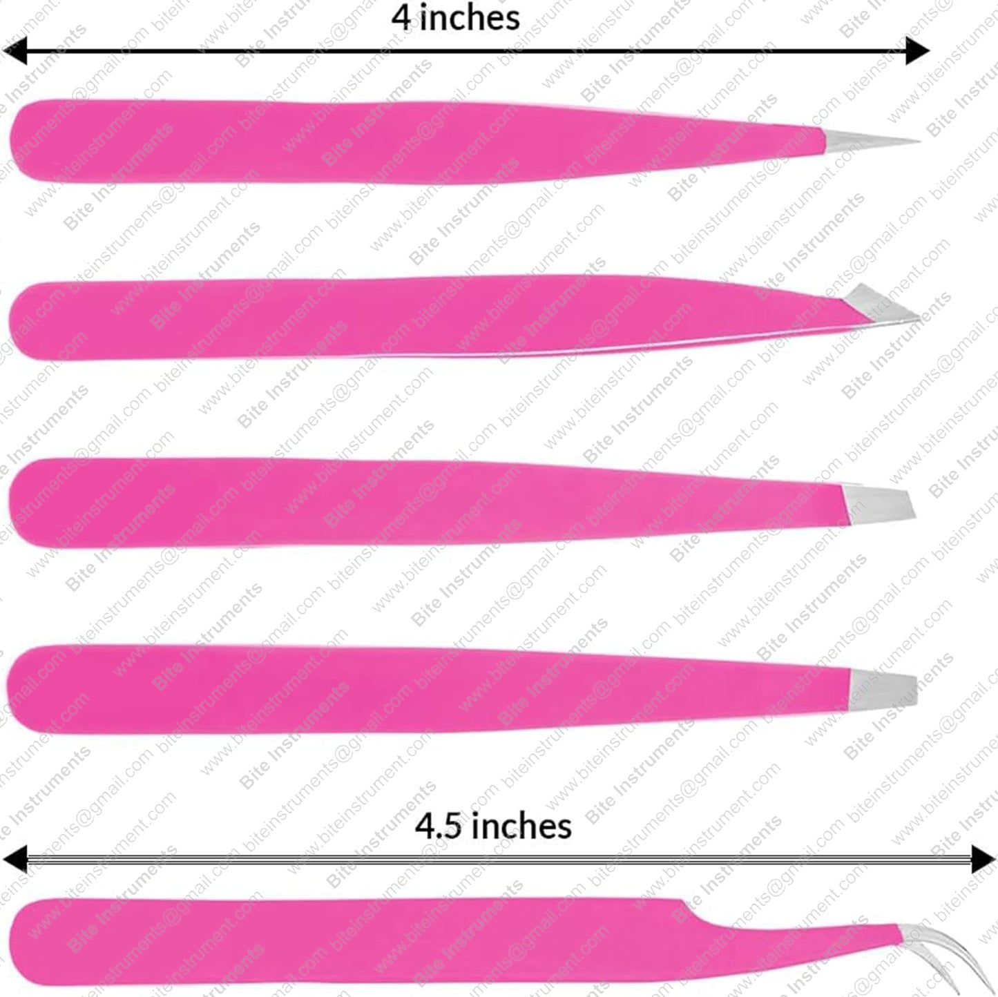 Bite Instruments Professional Precision Tweezers Eyebrow & Facial Hair Removal Tool