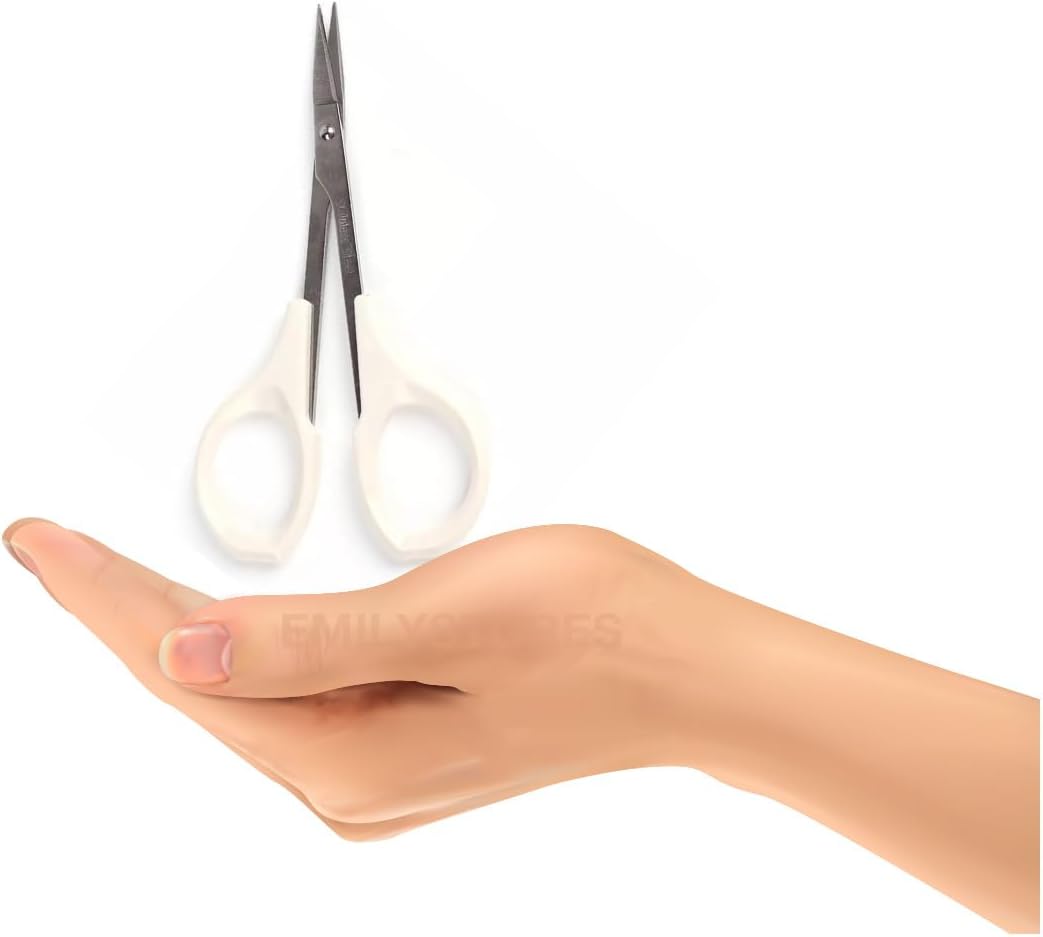 Eyelash Trimming Scissors for Multi-Purpose Cuticle Pedicure Beauty Grooming Scissors