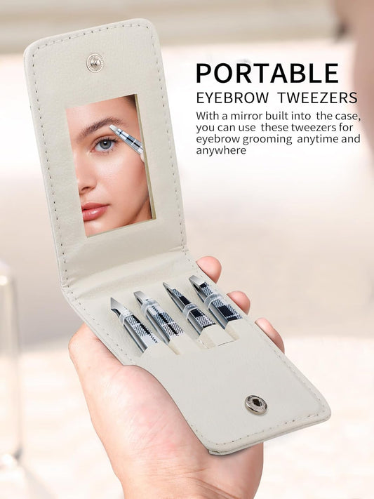 Bite Instruments Professional Precision Eyebrow Tweezers for Women Facial Hair Removal