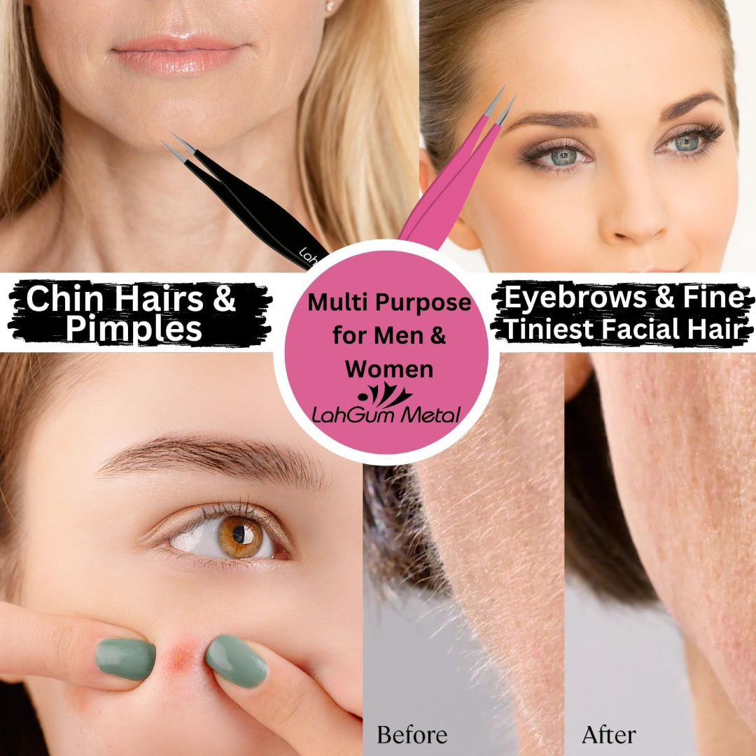 Bite Instruments  Pointed Tweezers Precision, Pointy Tweezers for Ingrown Hair Removal