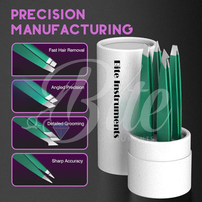 Bite Instruments Professional Precision Tweezers Eyebrow Hair Removal Tool