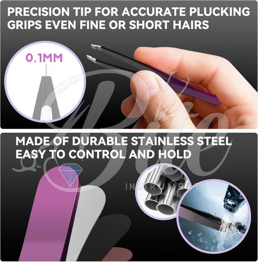 Bite Instruments Professional Precision Tweezers Eyebrow Hair Removal Tool