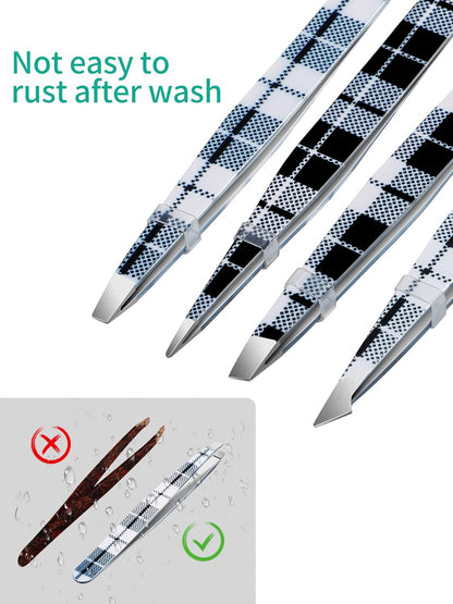 Bite Instruments Professional Precision Eyebrow Tweezers for Women Facial Hair Removal