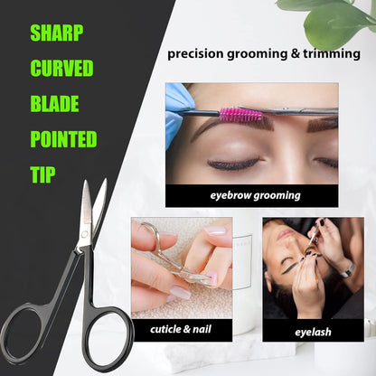 Bite Instruments Professional Eyelash Trimming Scissors Stainless Steel Eyebrow Scissors