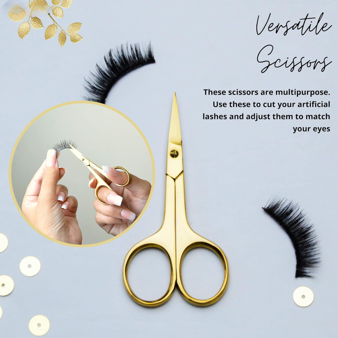 Professional Eyelash Scissors Stainless Steel Manicure & Beauty Scissor for Women
