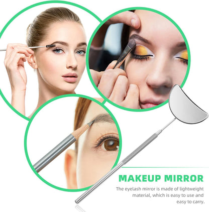Bite Instruments Half Moon Eyelash Mirror Stainless Steel Eyelash Extensions Mirror