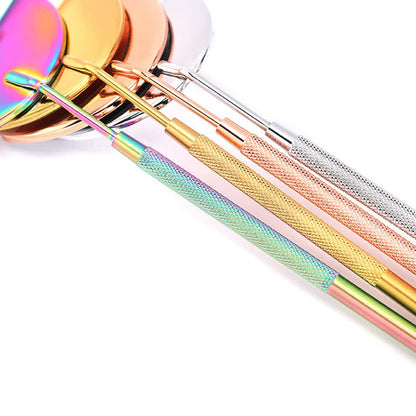 Bite Instruments Lash Mirror Half Moon Eyelash Mirror Stainless Steel Eyelash Extensions Mirror