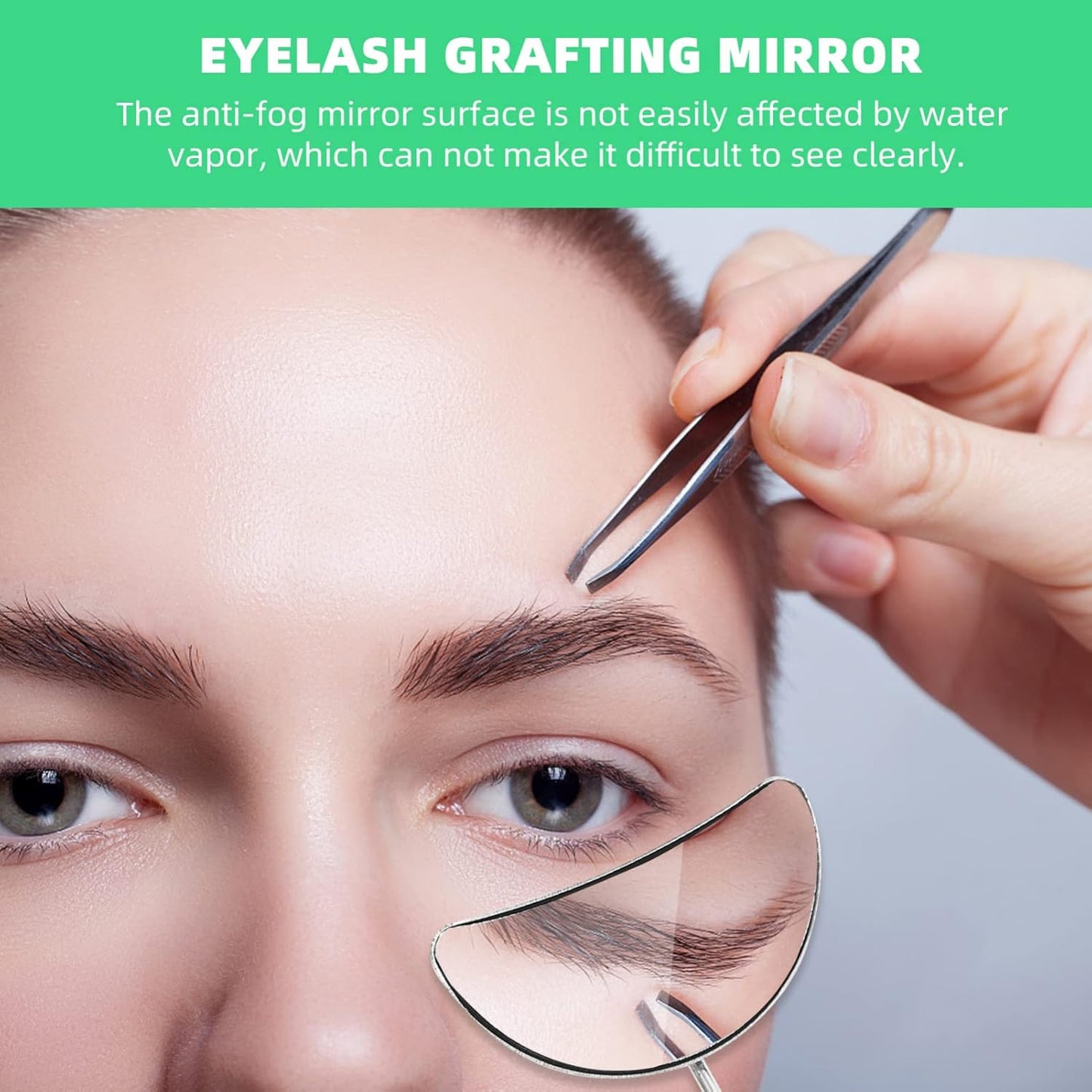 Bite Instruments Half Moon Eyelash Mirror Stainless Steel Eyelash Extensions Mirror