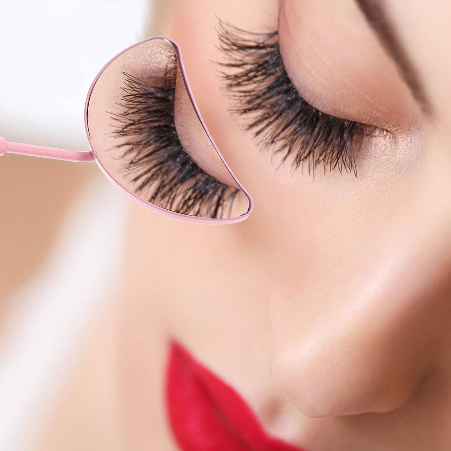 Bite Instruments Lash Mirror Half Moon Eyelash Mirror Stainless Steel Eyelash Extensions Mirror