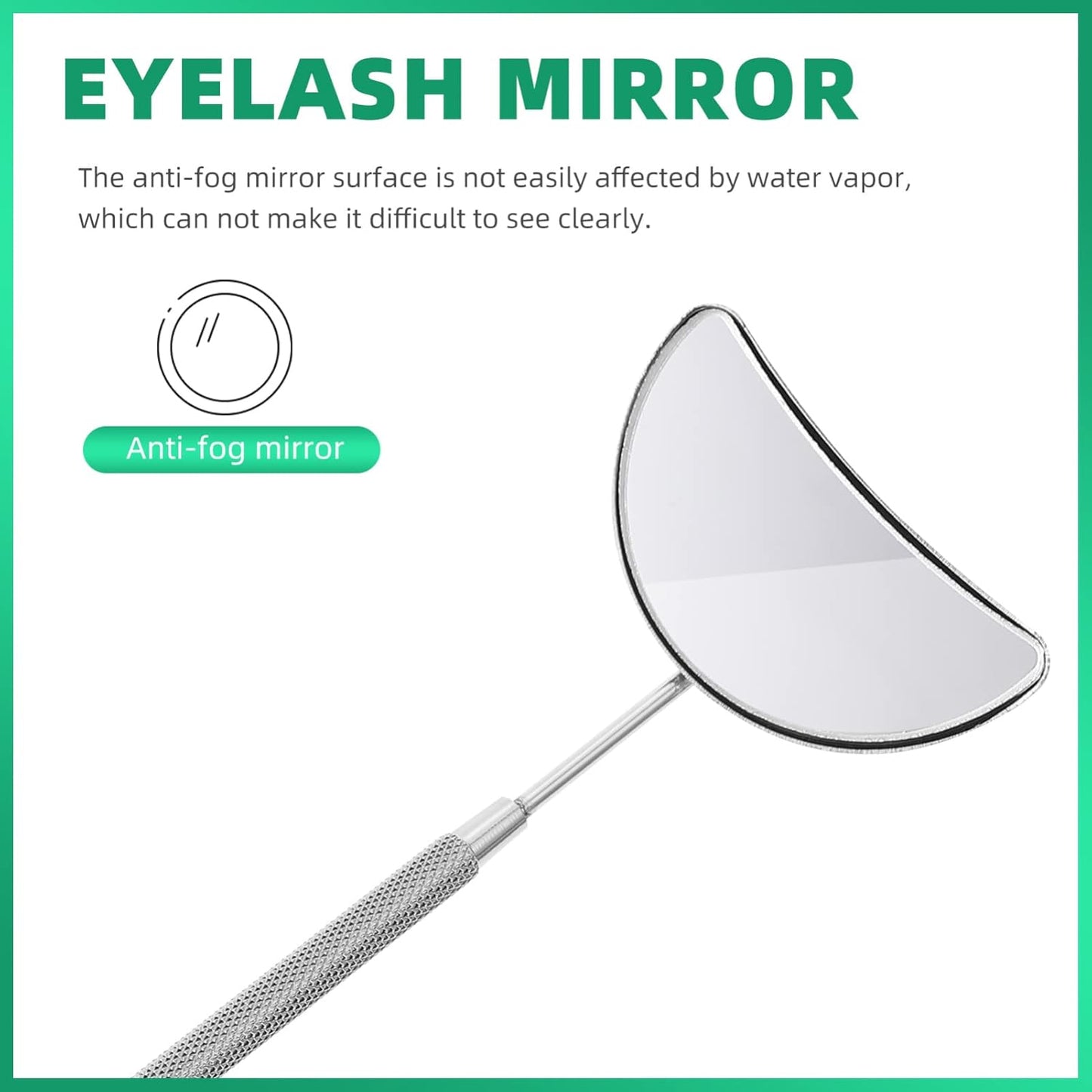 Bite Instruments Half Moon Eyelash Mirror Stainless Steel Eyelash Extensions Mirror