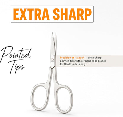 Profession Stainless Steel Grooming Blades, Manicure, Pedicure, or Trim Nail, Eyebrow, Eyelash, Scissors