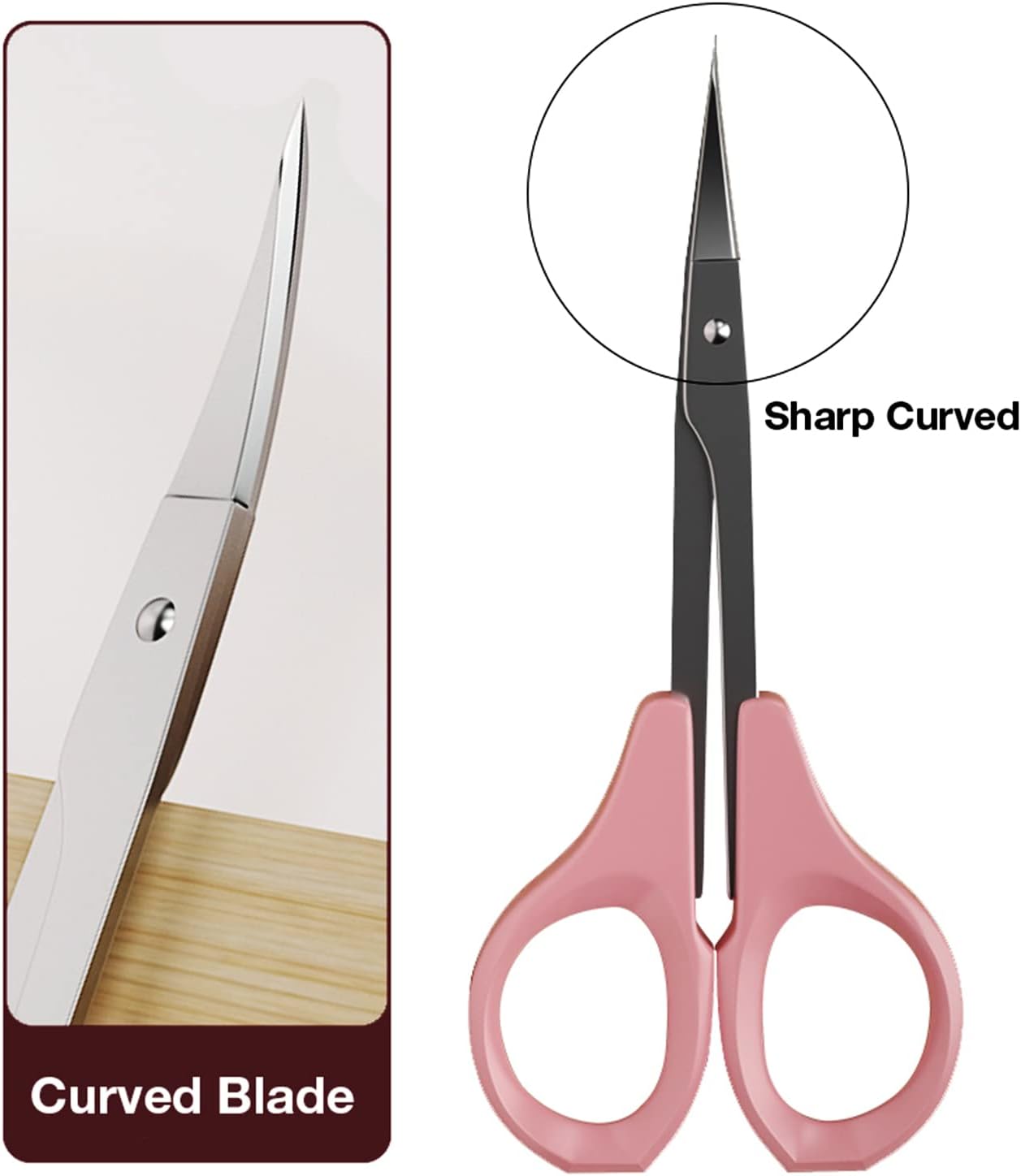 Eyelash Trimming Scissors for Multi-Purpose Cuticle Pedicure Beauty Grooming Scissors.