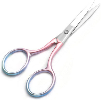 Multicolor Professional Grooming Scissors for Personal Care Facial Hair Removal and Eyelash Trimming Stainless Steel