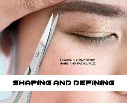 Profession Stainless Steel Grooming Blades, Manicure, Pedicure, or Trim Nail, Eyebrow, Eyelash, Scissors