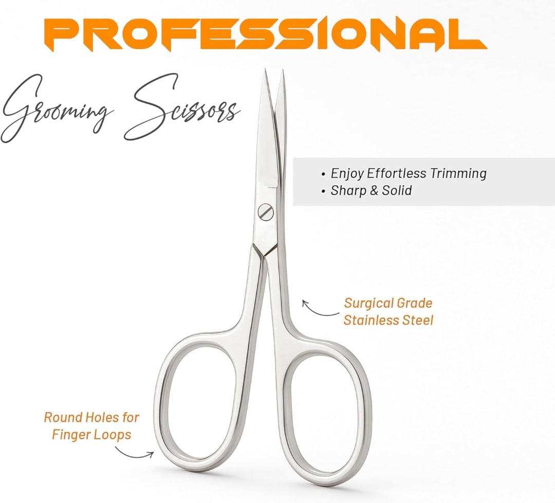 Profession Stainless Steel Grooming Blades, Manicure, Pedicure, or Trim Nail, Eyebrow, Eyelash, Scissors
