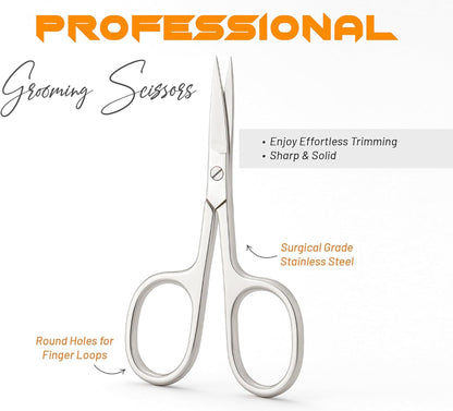 Profession Stainless Steel Grooming Blades, Manicure, Pedicure, or Trim Nail, Eyebrow, Eyelash, Scissors