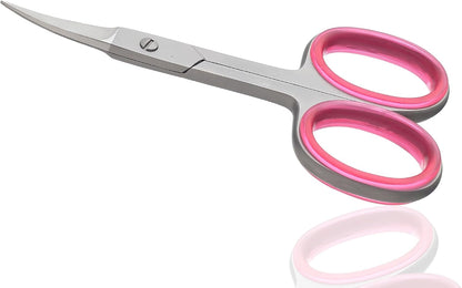 Professional Nail Cuticle Scissors Curved Eyebrow Scissors, Eyelashes, Nose Hair Trimming Scissors