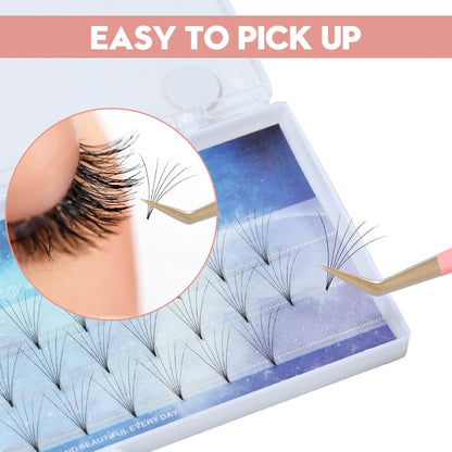 Professional Stainless Steel Eyelash Tweezers for Volume Eyelash Extensions