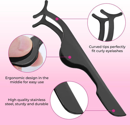 Professional Bite Instruments Eyelash Applicator Tool | Precision False Lash Curler & Clip