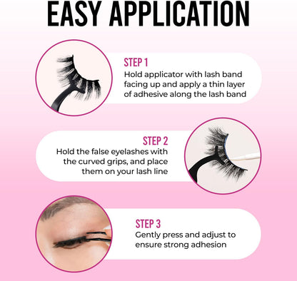 Professional Bite Instruments Eyelash Applicator Tool | Precision False Lash Curler & Clip