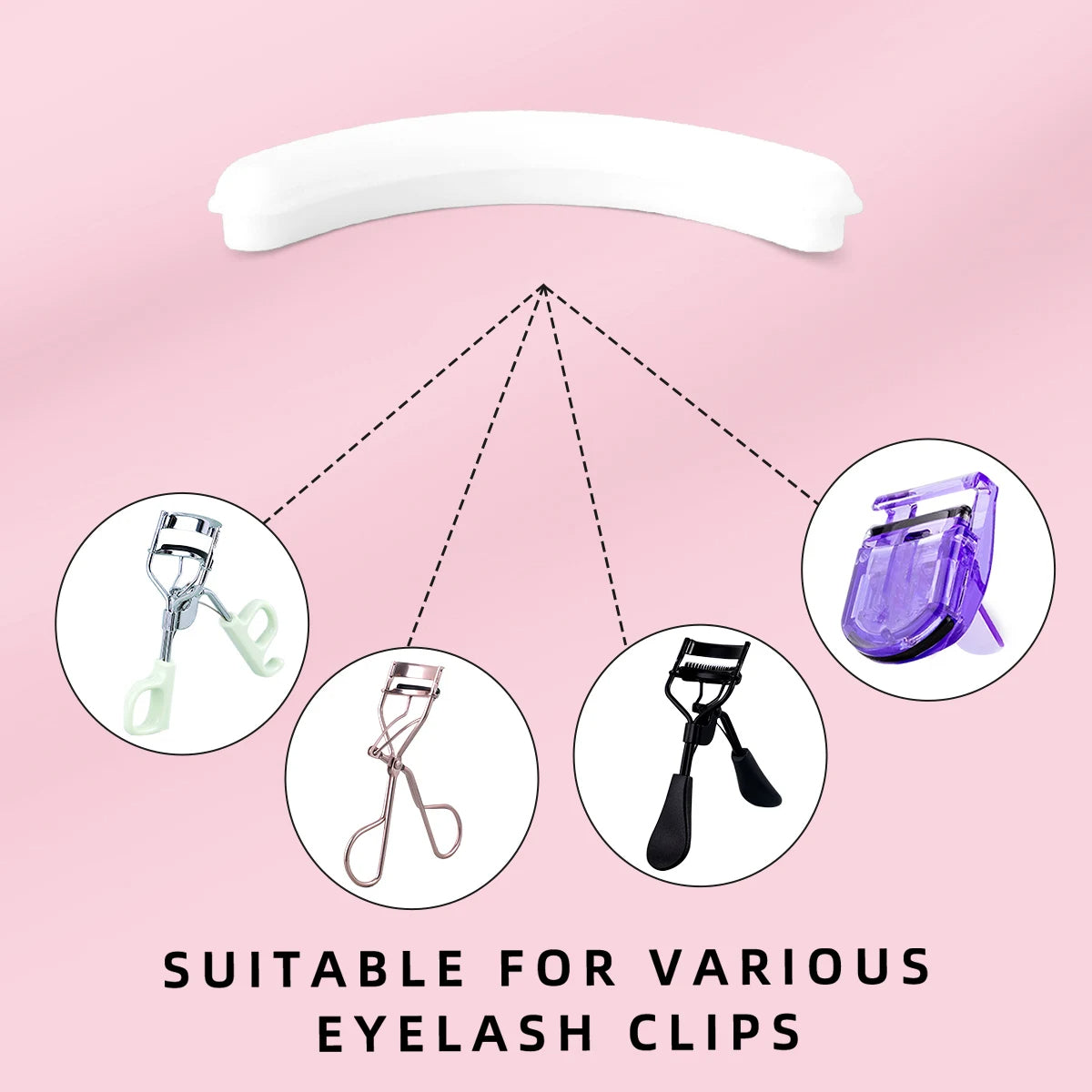 Bite Instruments Eyelash Curler & Lashes Lifter with White Silicon Pads Professional Makeup Tool