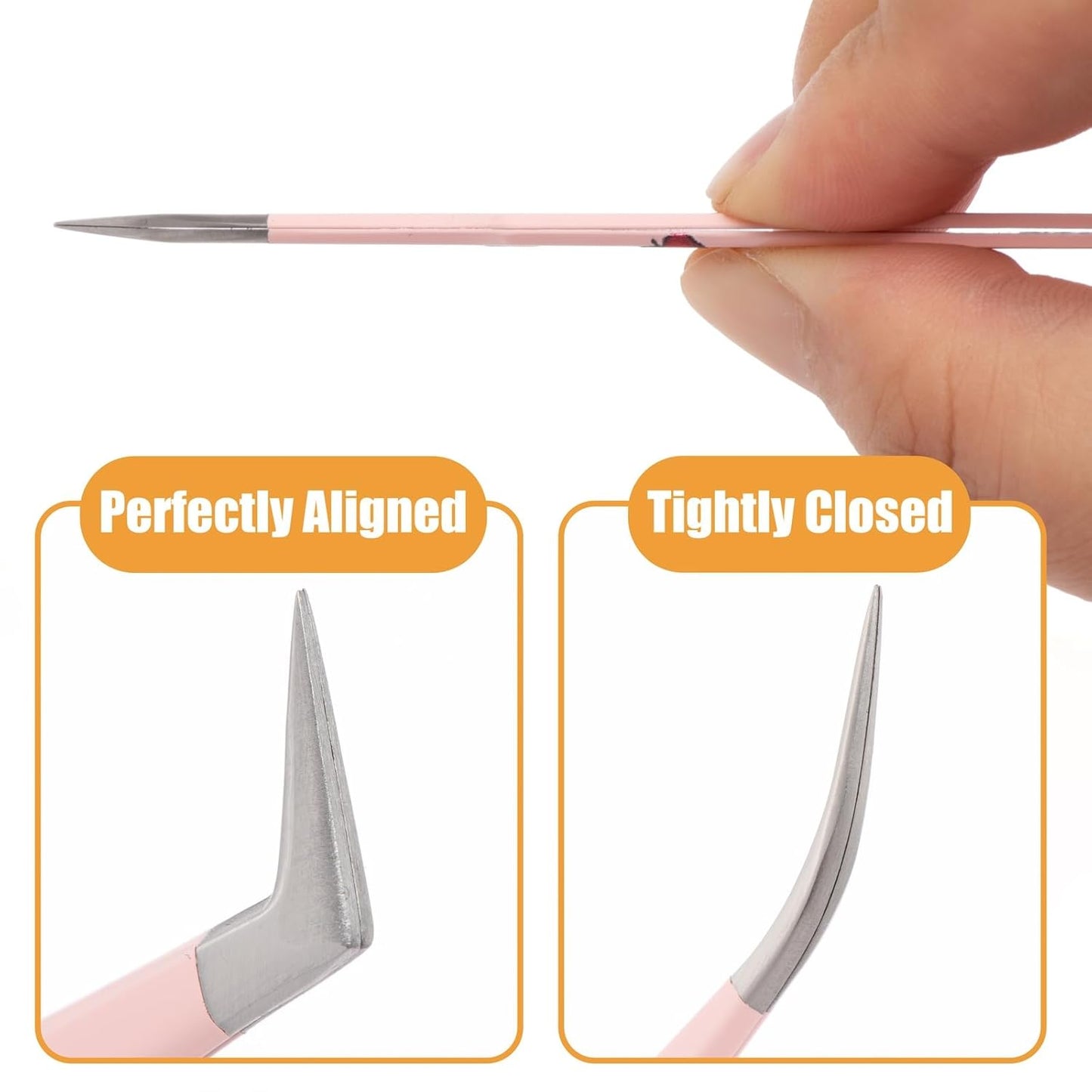 Bite Instruments Professional 5-Piece Purple Eyelash Tweezer Set | Textured Grip Lash Tools