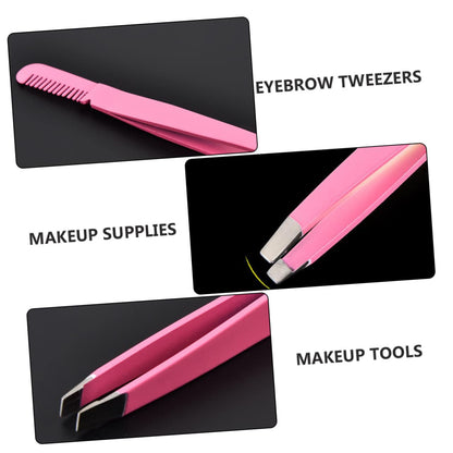 Precision Eyebrow Tweezers with Comb - Shape Your Brows Like a Pro!