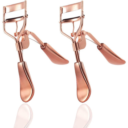 Bite Instruments Premium Bronze Eyelash Curler with 2 Advanced Silicone Refill Pads & Fits All Eye Shapes